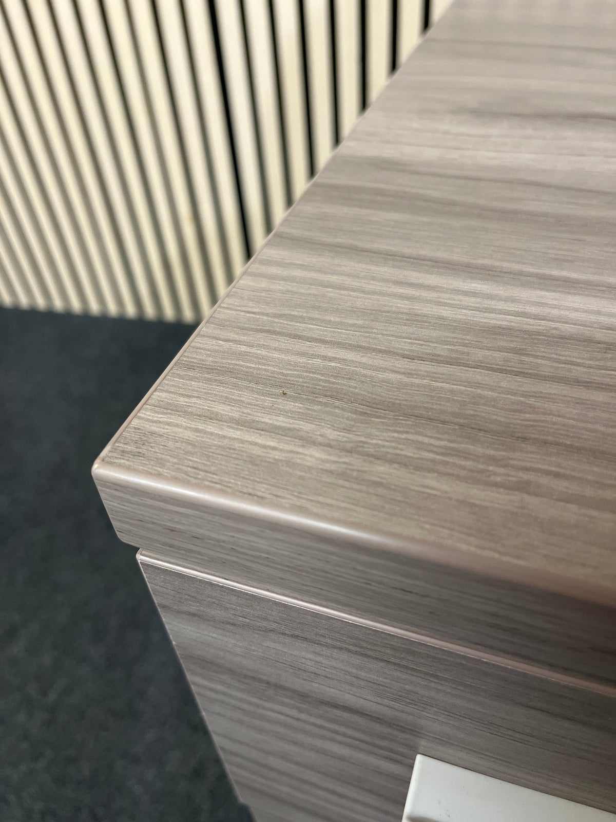 Mobile 3 drawer slim under desk pedestal on castors