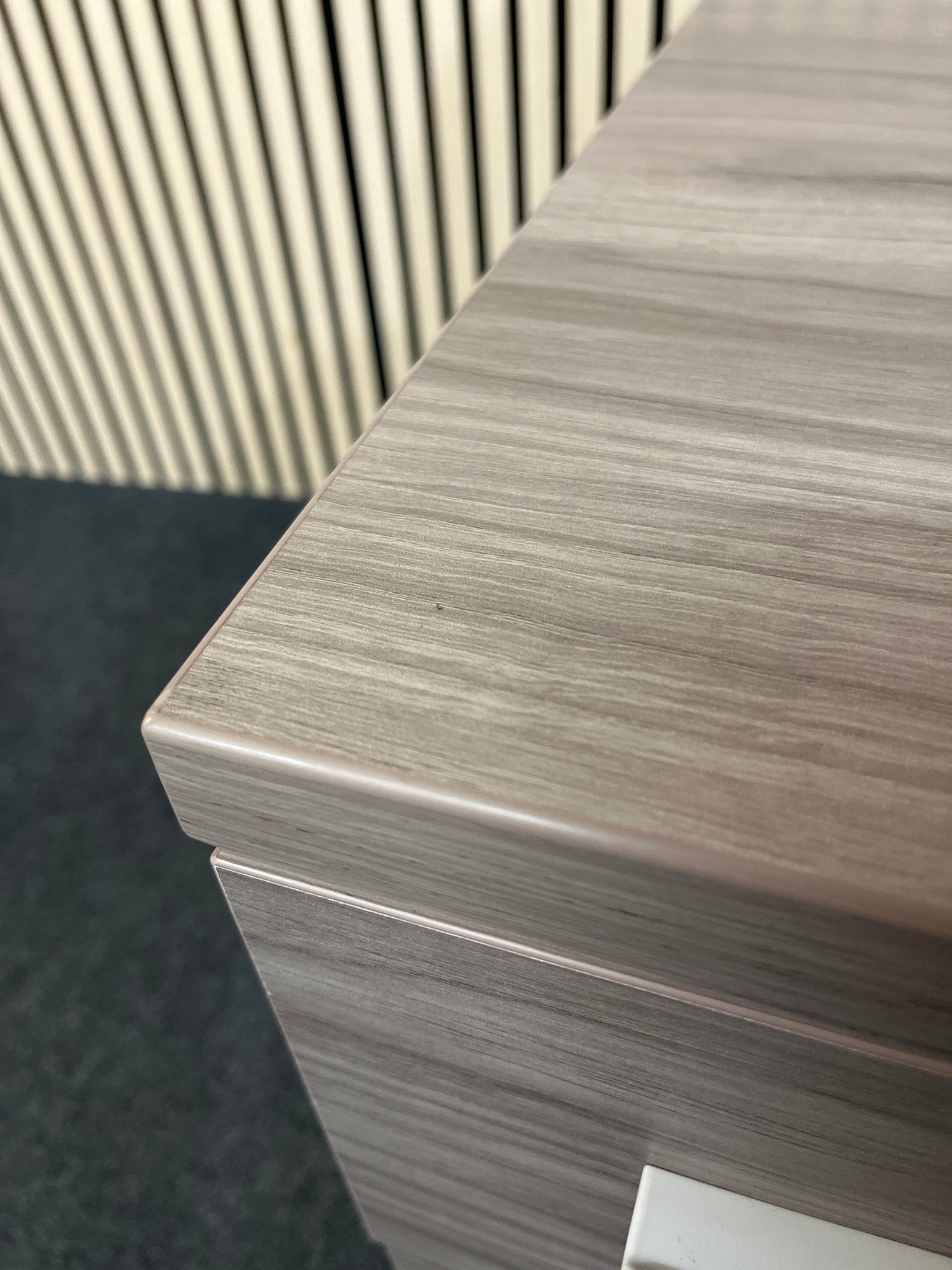Mobile 3 drawer slim under desk pedestal on castors