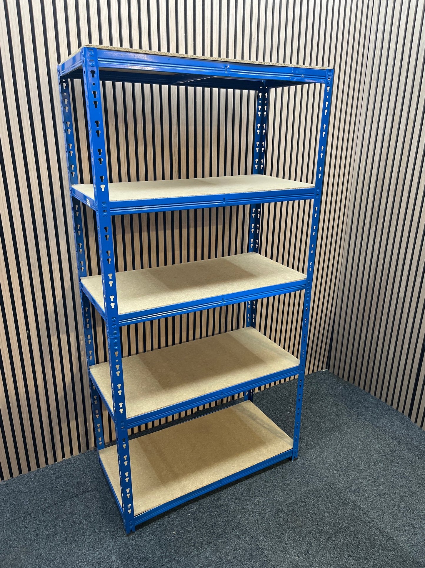 New Quick Click Shelving 1800mm High x 900mm Wide x 450mm Deep - 5 Shelf Positions - Loading 350kg/Shelf