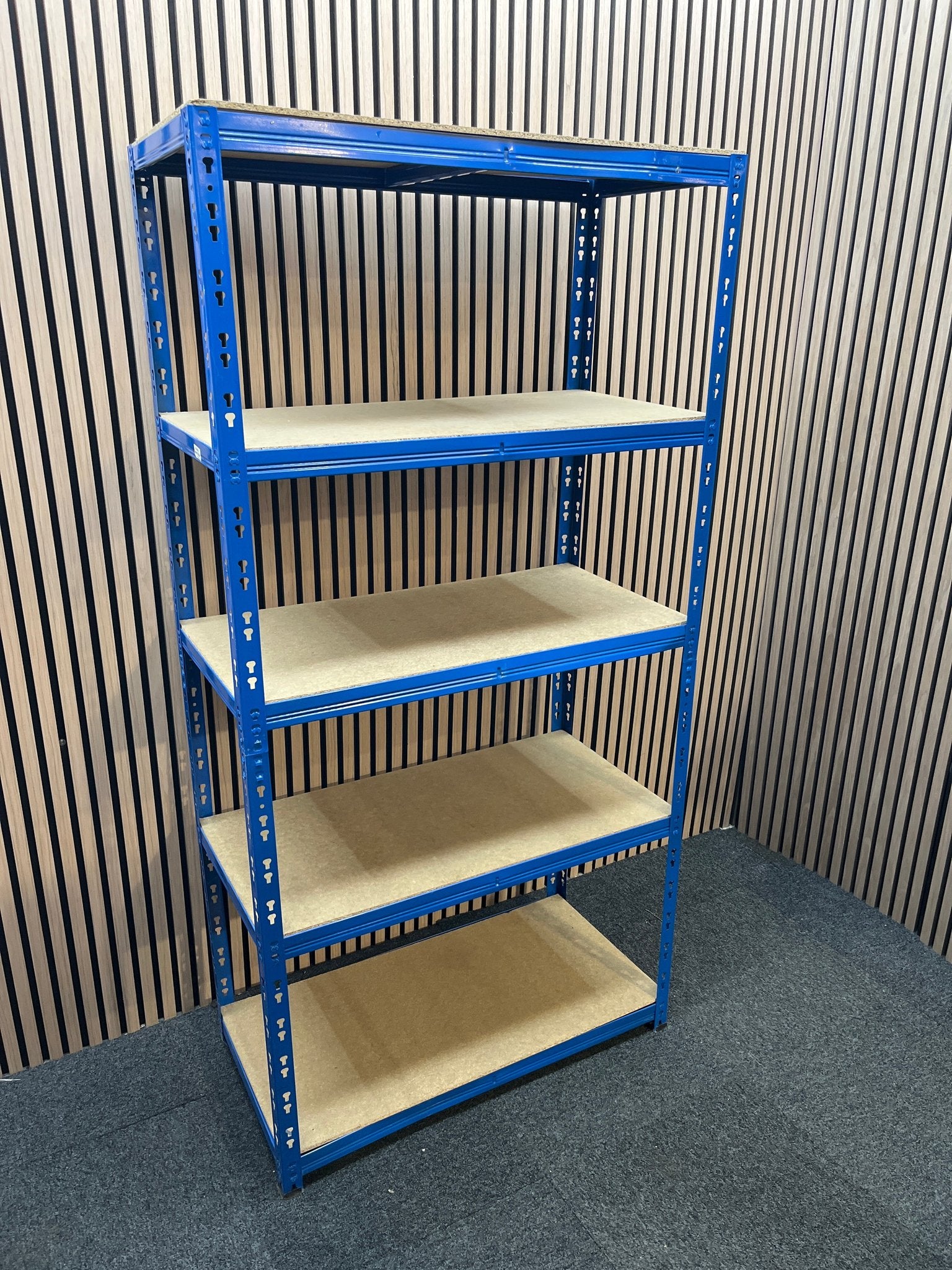New Quick Click Shelving 1800mm High x 900mm Wide x 450mm Deep - 5 Shelf Positions - Loading 350kg/Shelf