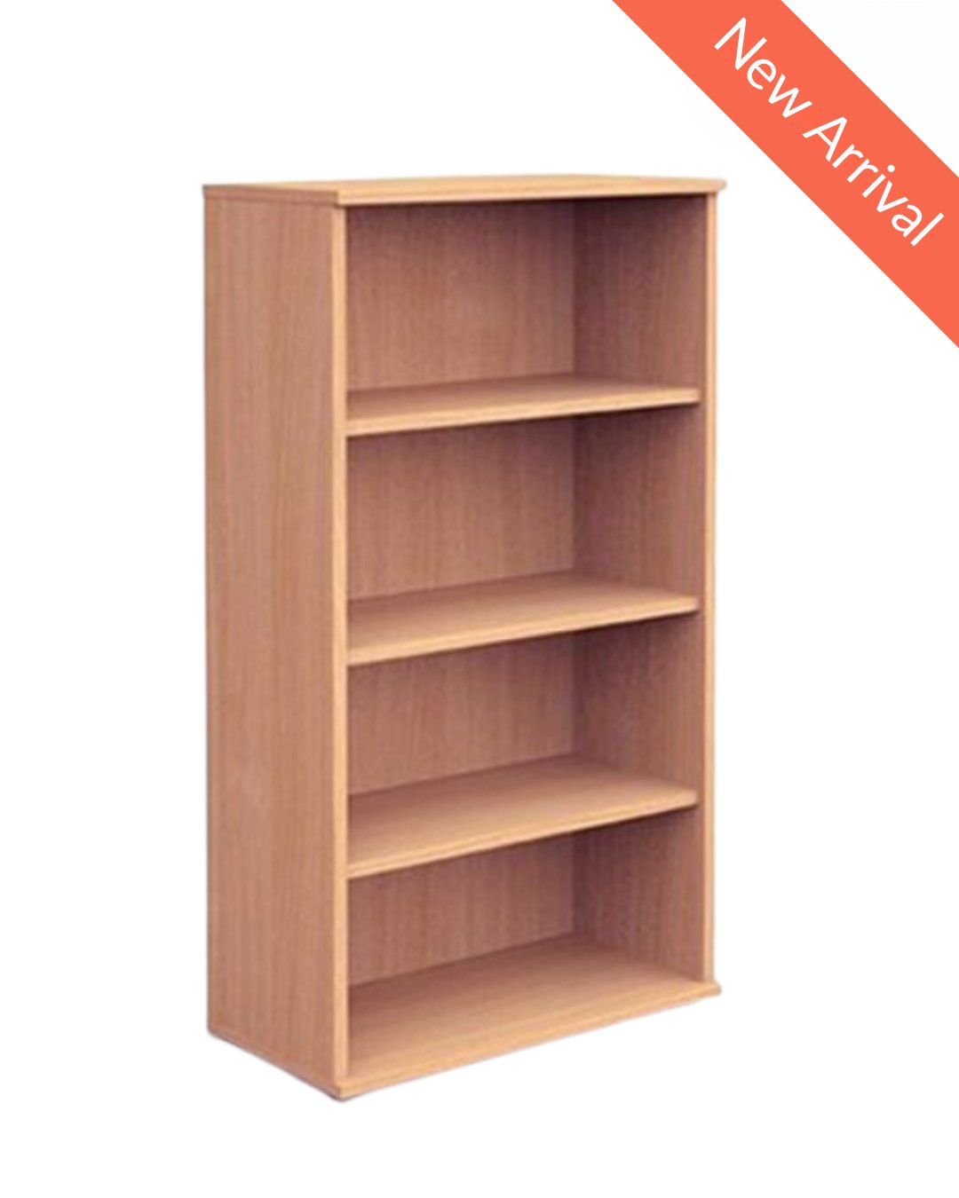 IB1600BCH (BRAND NEW AVAILABLE IN WHITE OR BEECH ONLY)  1600 Bookcase, 4 Adjustable Shelves, 1600H x 400D x 800W