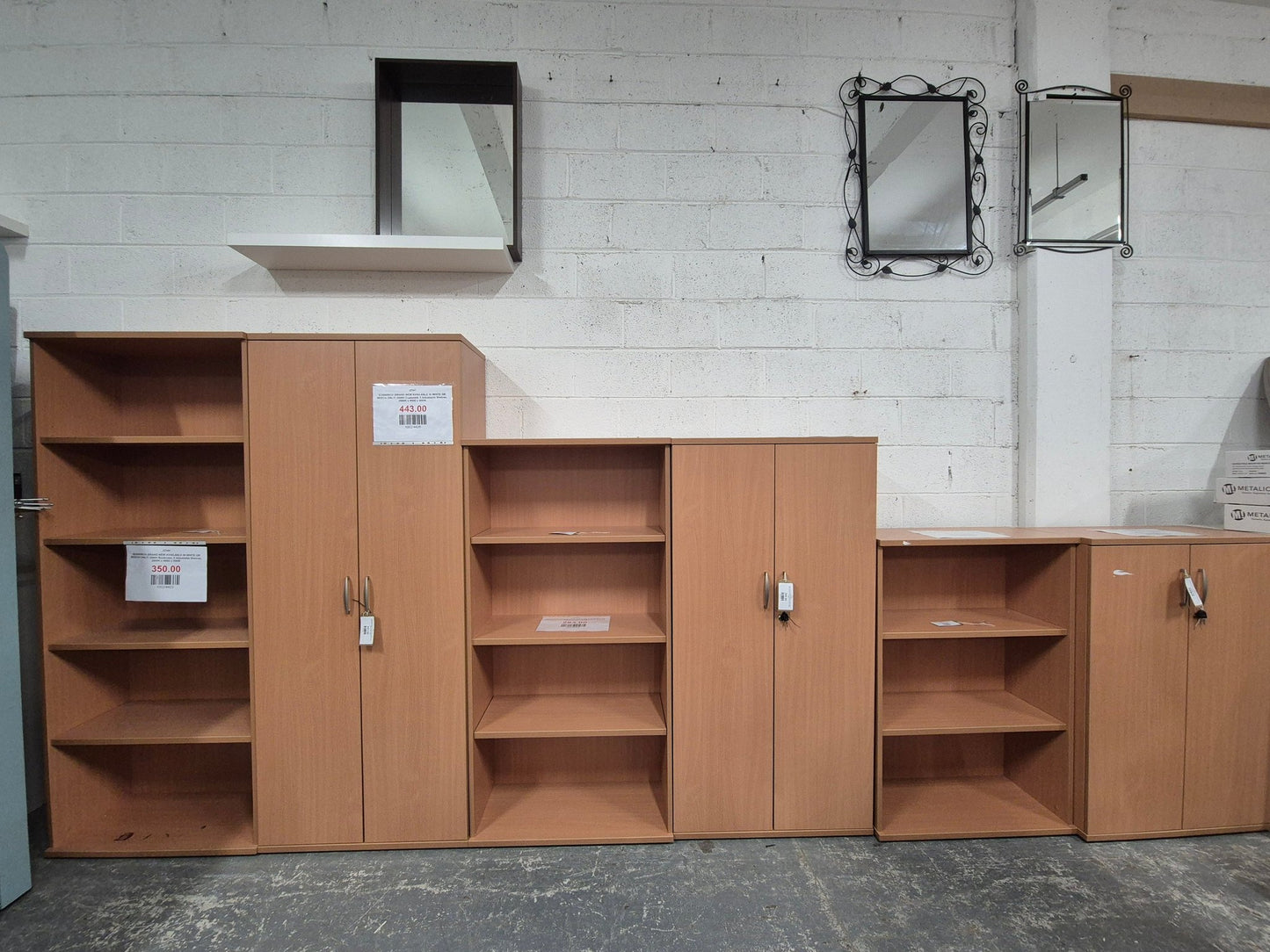 IB1600BCH (BRAND NEW AVAILABLE IN WHITE OR BEECH ONLY)  1600 Bookcase, 4 Adjustable Shelves, 1600H x 400D x 800W
