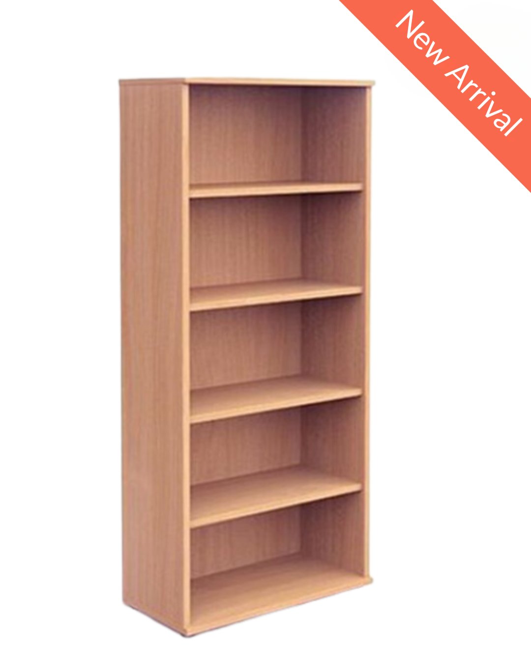 IB2000BCH (BRAND NEW AVAILABLE IN WHITE OR BEECH ONLY) 2000H Bookcase, 5 Adjustable Shelves, 2000H x 400D x 800W