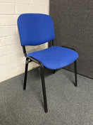 Switch SECONDHAND Blue fabric black metal framed stacking chair 2 image