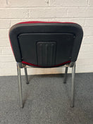 Switch SECONDHAND Wine fabric stacking chair, chrome frame 2 image