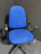 Switch Secondhand mixed fabric swivel chair with arms and height adjustable seat 2 image
