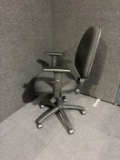 Switch Black fabric BA900 high back swivel with fixed loop arms 3 image