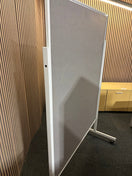 Switch Grey fabric 1850 x 1250mm floor standing noticeboard on castors 2 image