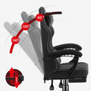 NEW Huzaro Force 3.7 Carbon gaming chair in black PU leatherette with fixed arms