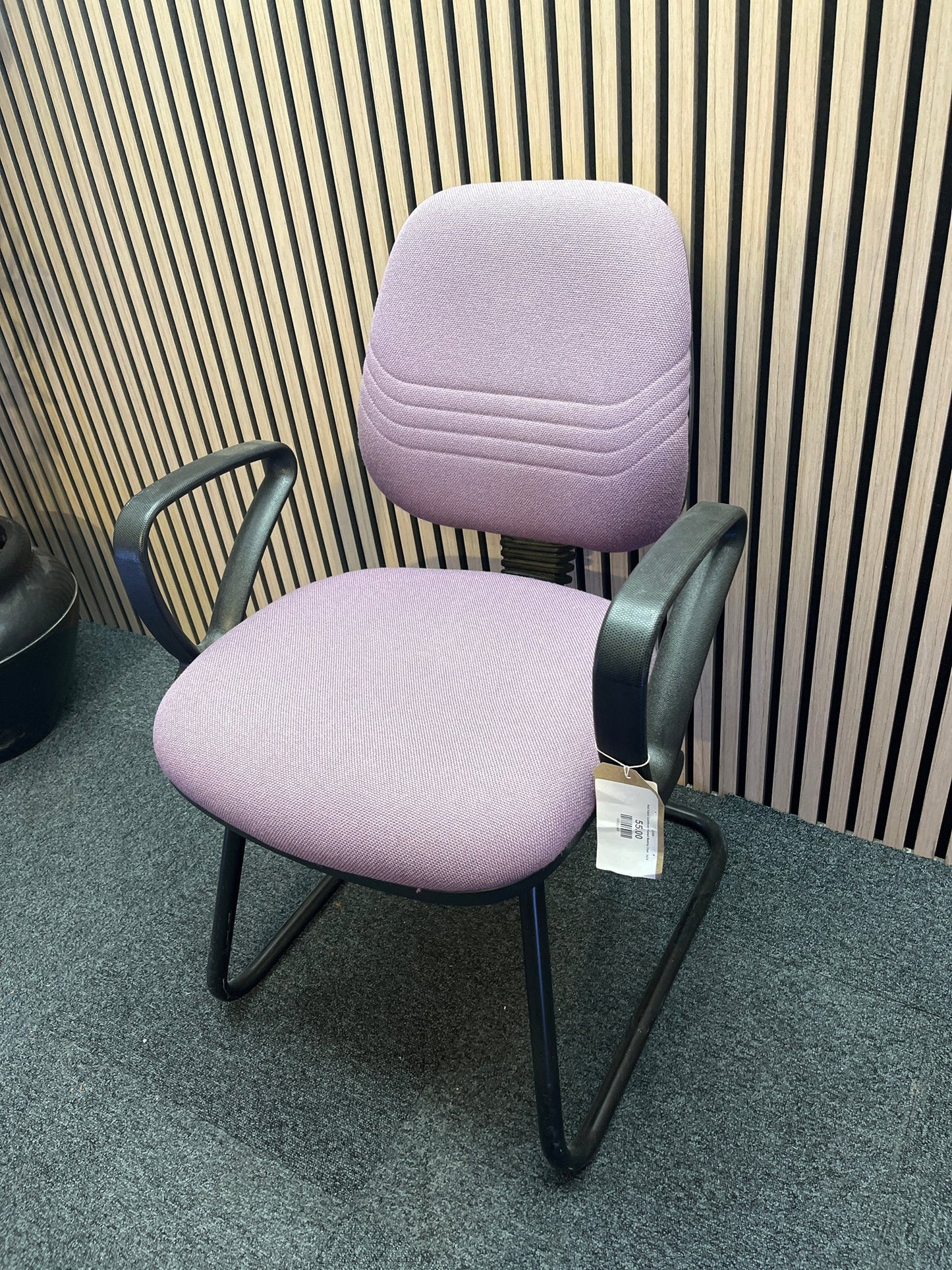 Pink Fabric Cantilever Framed Meeting Chair  3425