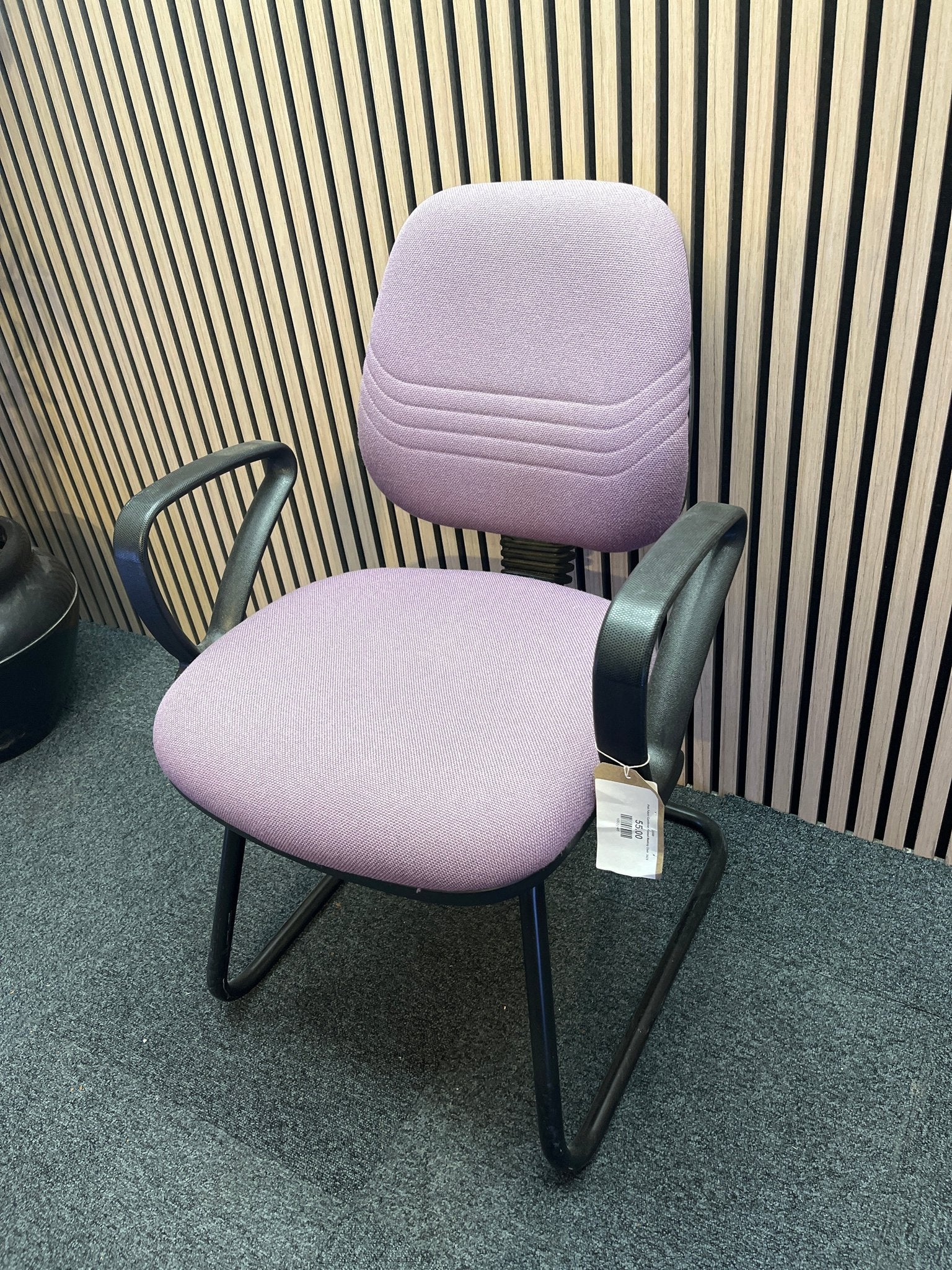 Pink Fabric Cantilever Framed Meeting Chair  3425