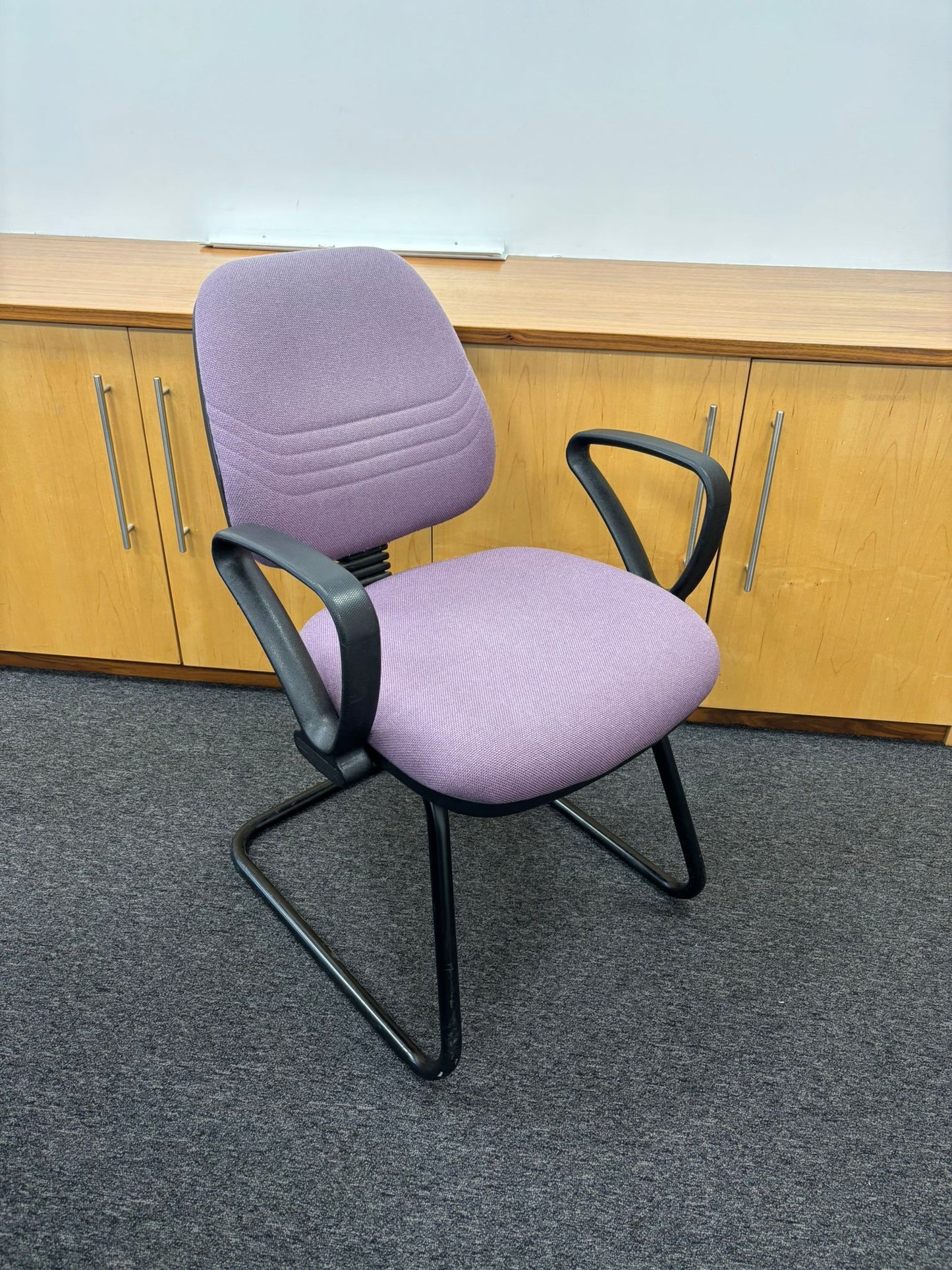 Pink Fabric Cantilever Framed Meeting Chair  3425