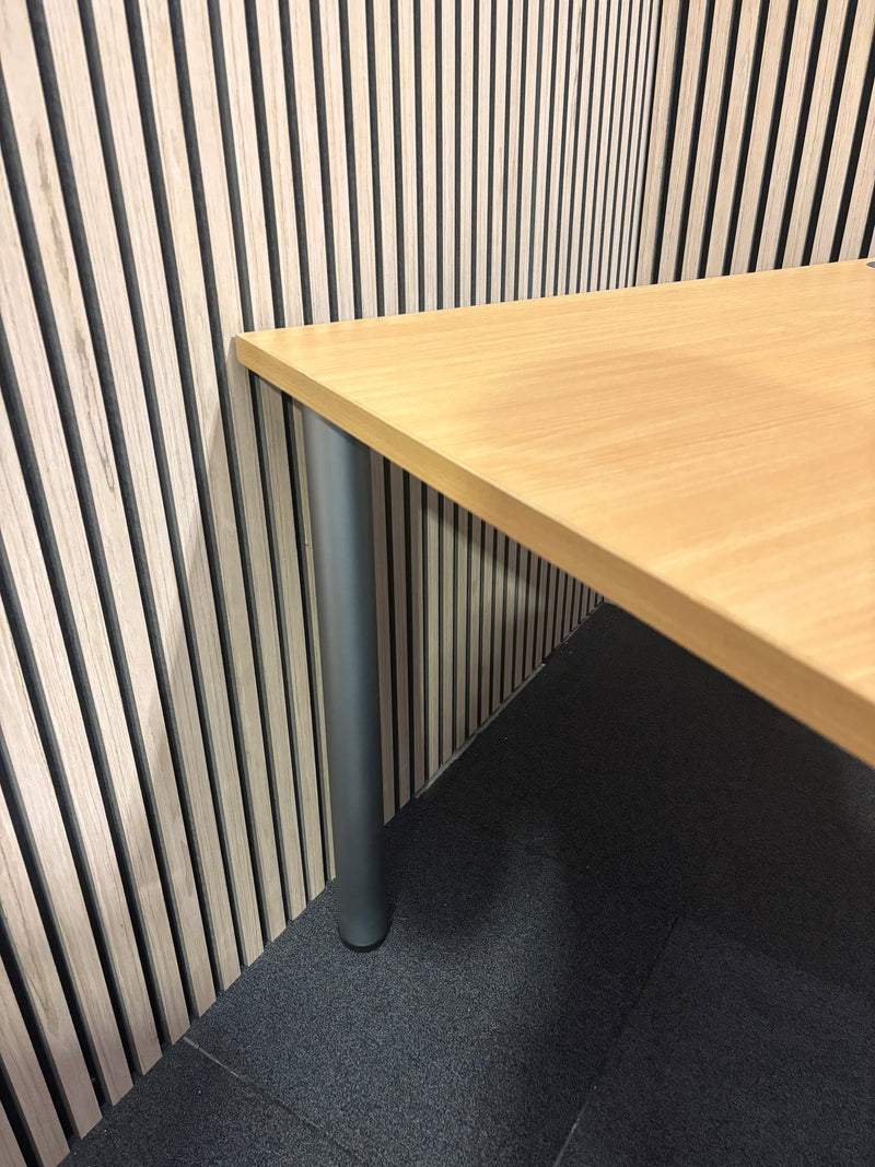 Beech 1200x800 straight study desk with twist off legs