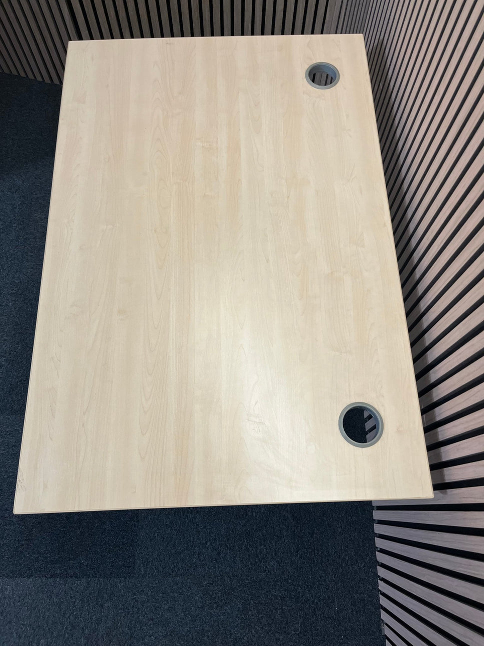 Beech 12x8 straight desk with cantilever legs