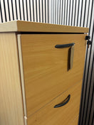 Switch Beech 4 drawer tall wooden filing cabinet 2 image