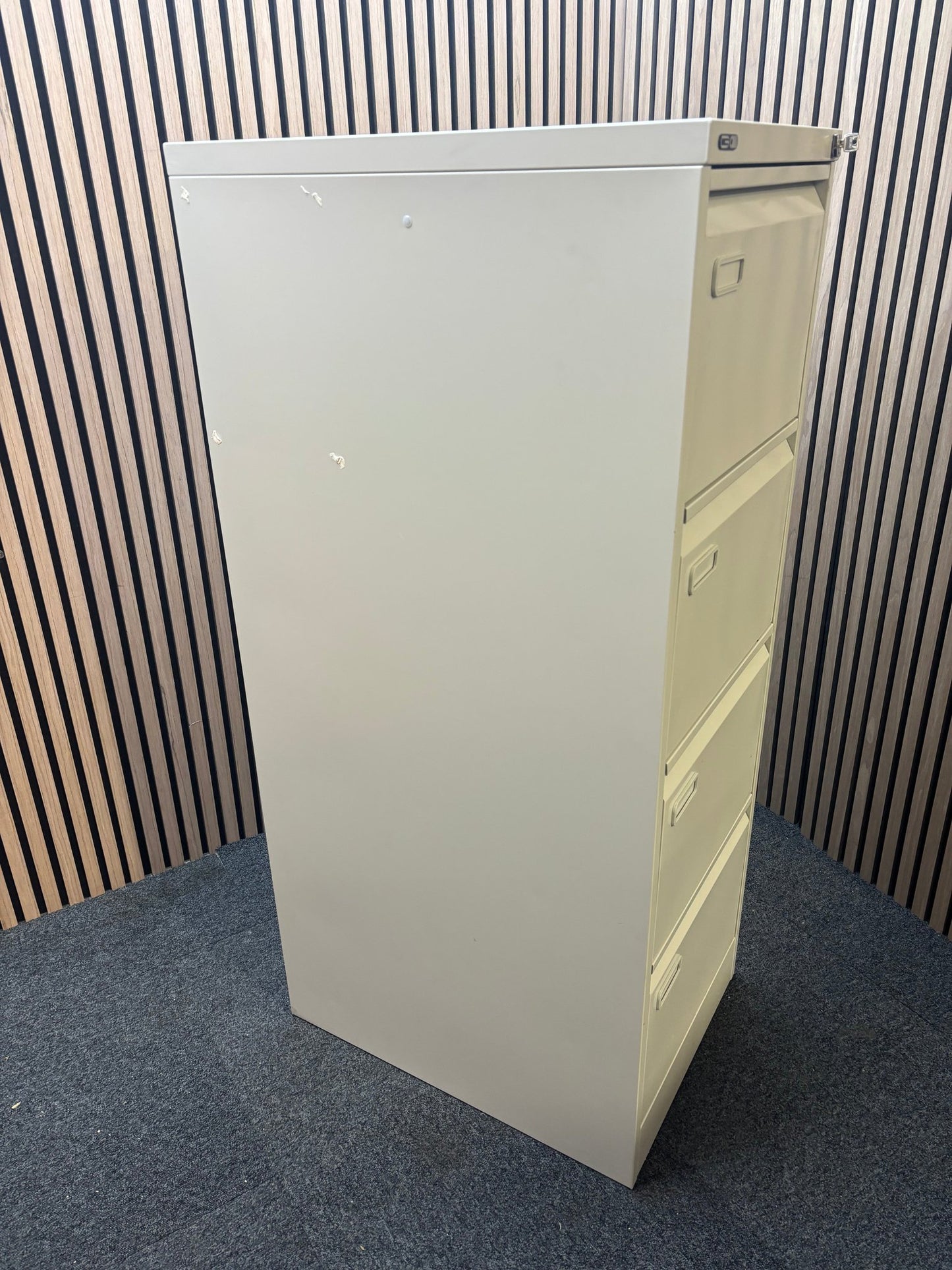 Grey GEO 4 drawer filing cabinet (H 102 x W 46 x D 62 cm)