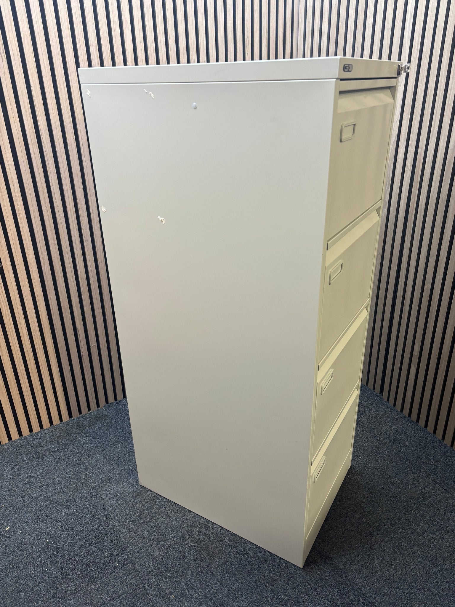 Grey GEO 4 drawer filing cabinet (H 102 x W 46 x D 62 cm)