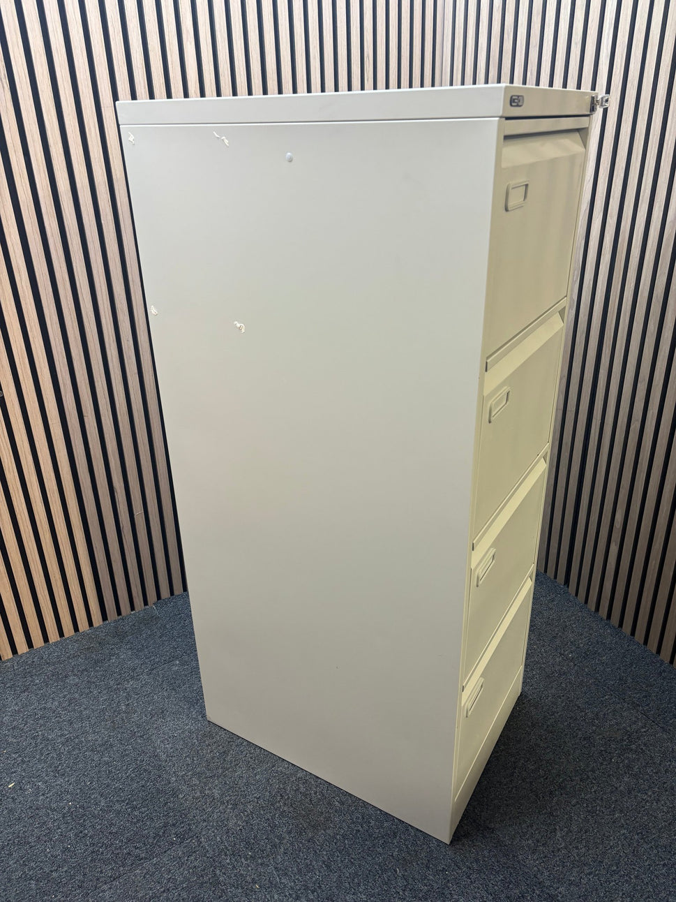 Grey GEO 4 drawer filing cabinet (H 102 x W 46 x D 62 cm)