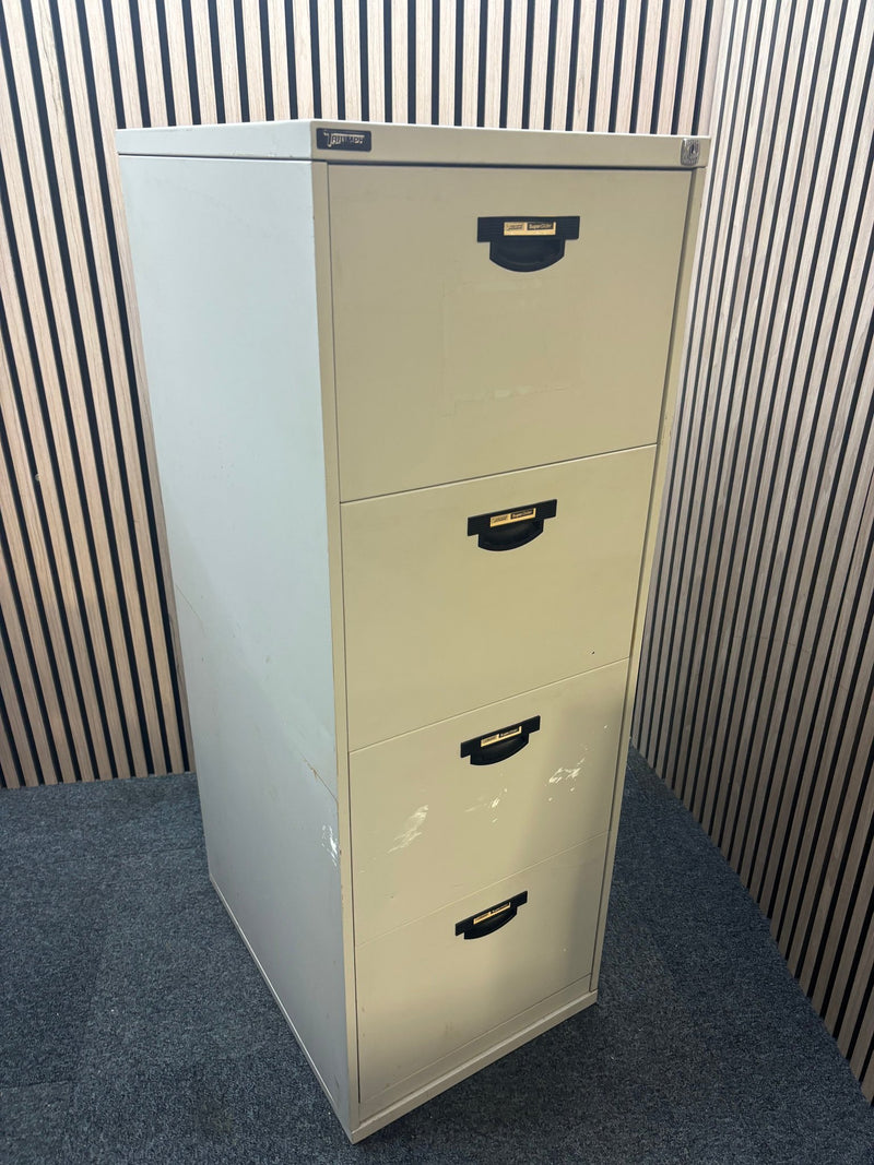 Triumph 4 drawer filing cabinet in grey metal - image 1