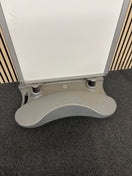 Large white plastic sandwich board on stand