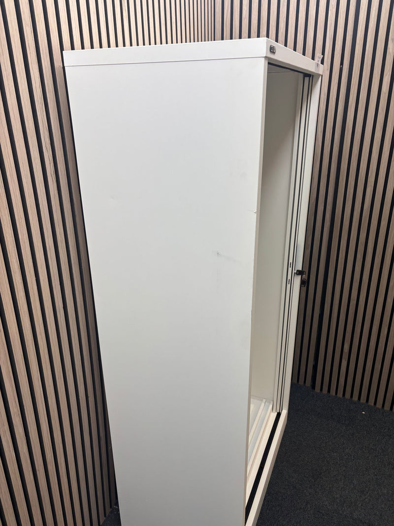 Side Open Tambour White - including  2 grey shelves (H 1650 x W 800 x D 490 mm) - image 5