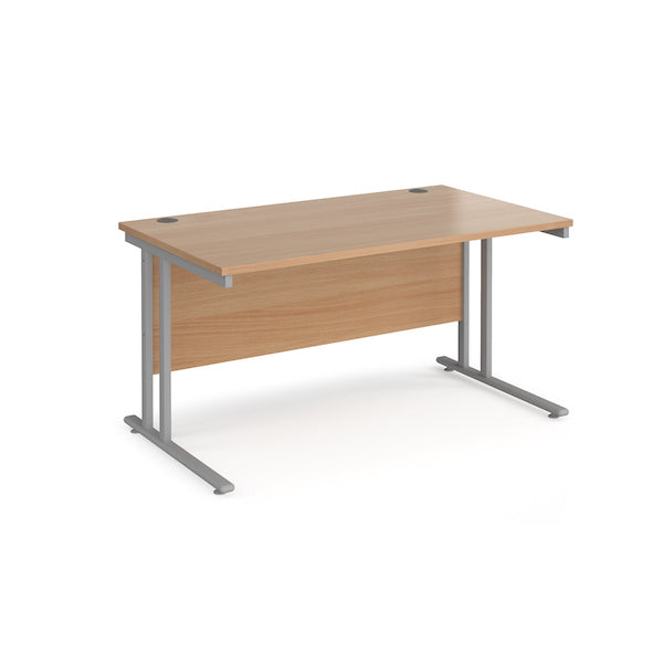BRAND NEW 1200*800 128 cantilever desk with silver legs and matching  modesty panel 201224