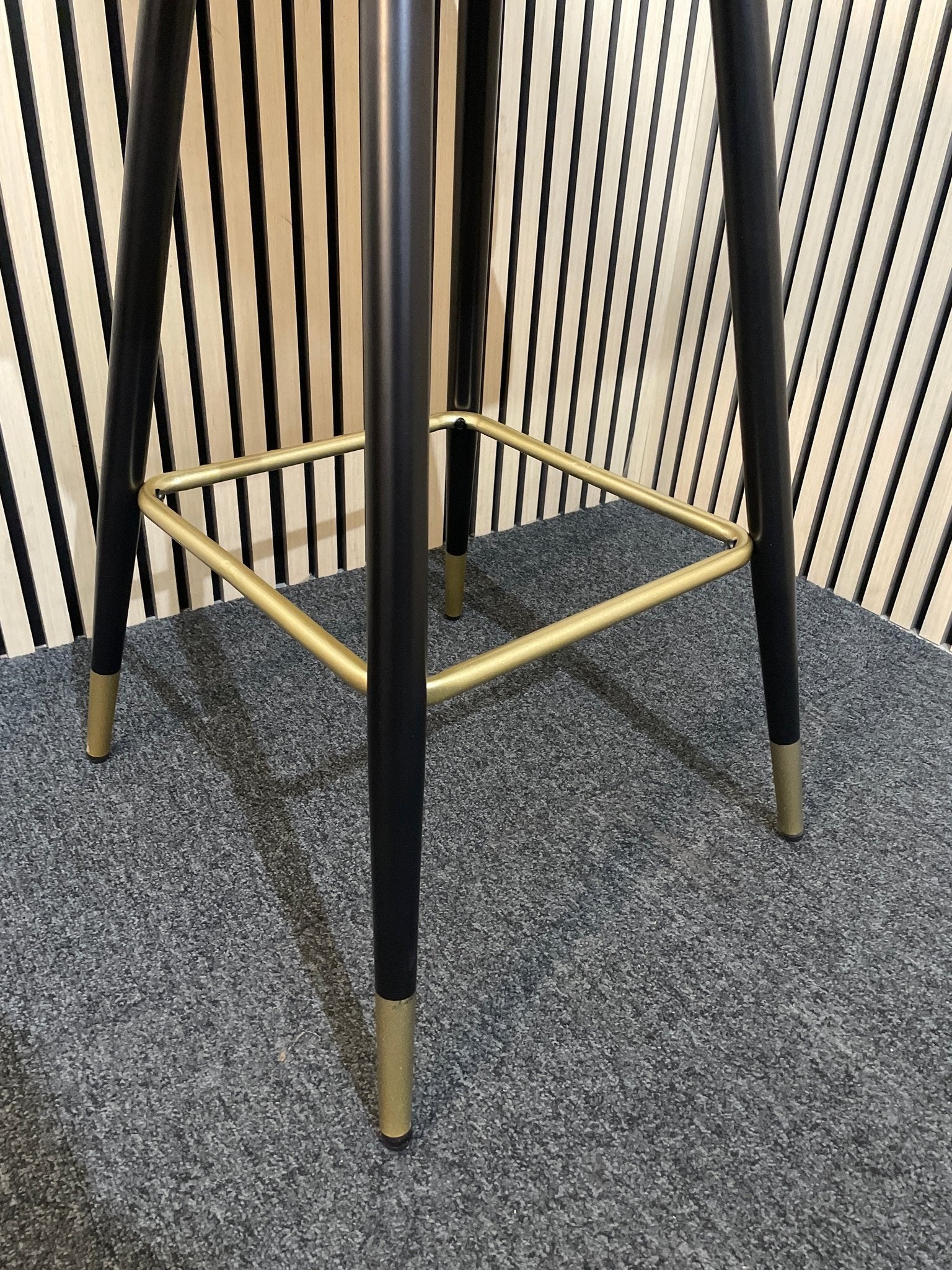 NEW Tuscany tall bar stool cw back (GREY fabric)