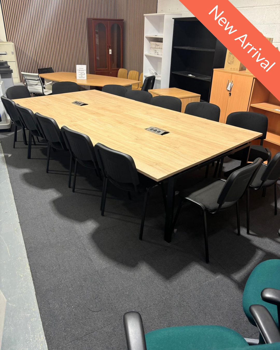 Adapt boardroom table light oak- 3.2m x 1.6m