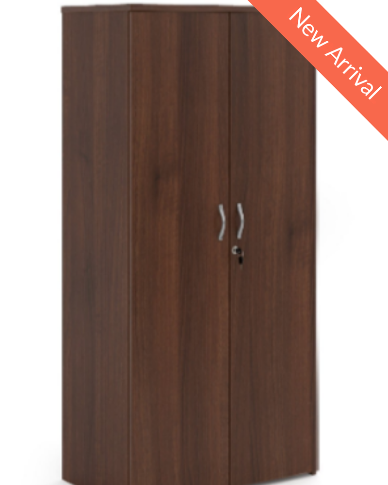NEW Walnut 2 door tall storage unit with key and shelves. 179Hx80Wx47D. Price inc VAT. IN WALNUT ONLY