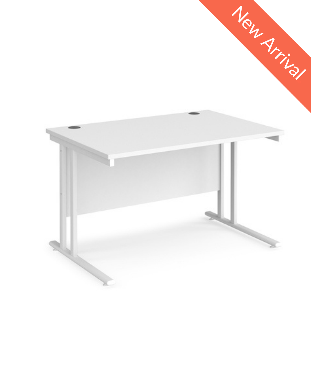 BRAND NEW 1400*800 148 cantilever desk with silver legs and matching  modesty panel