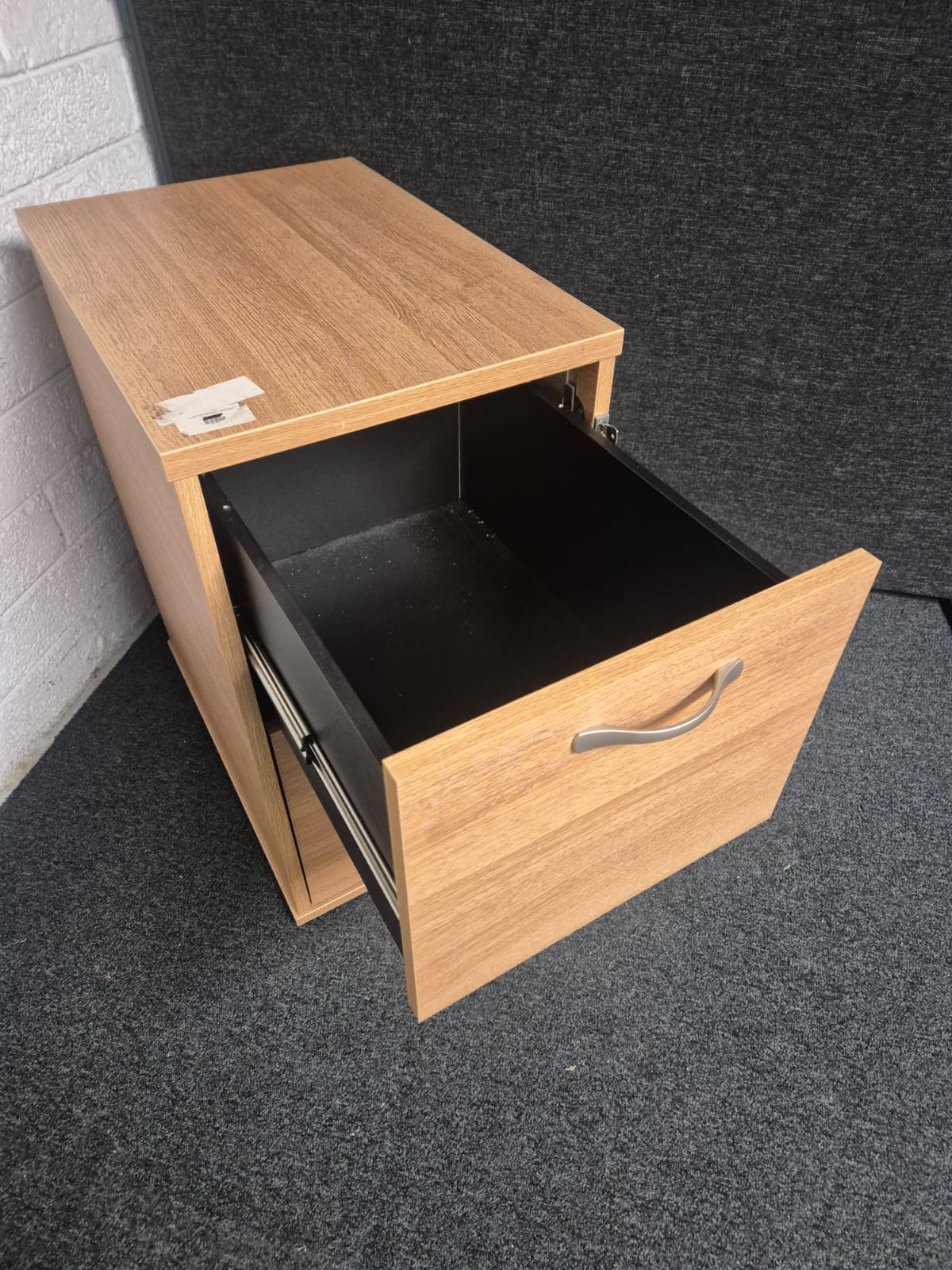 SECONDHAND 2 drawer oak filing cabinet (H 720 x W 420 x D 60 mm) 3125