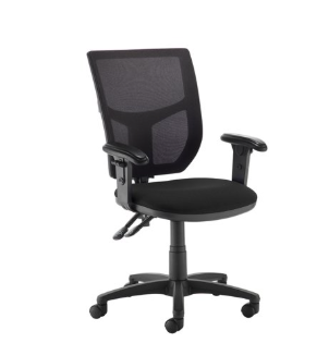 Altino black mesh back, black seat with height adjustable arms