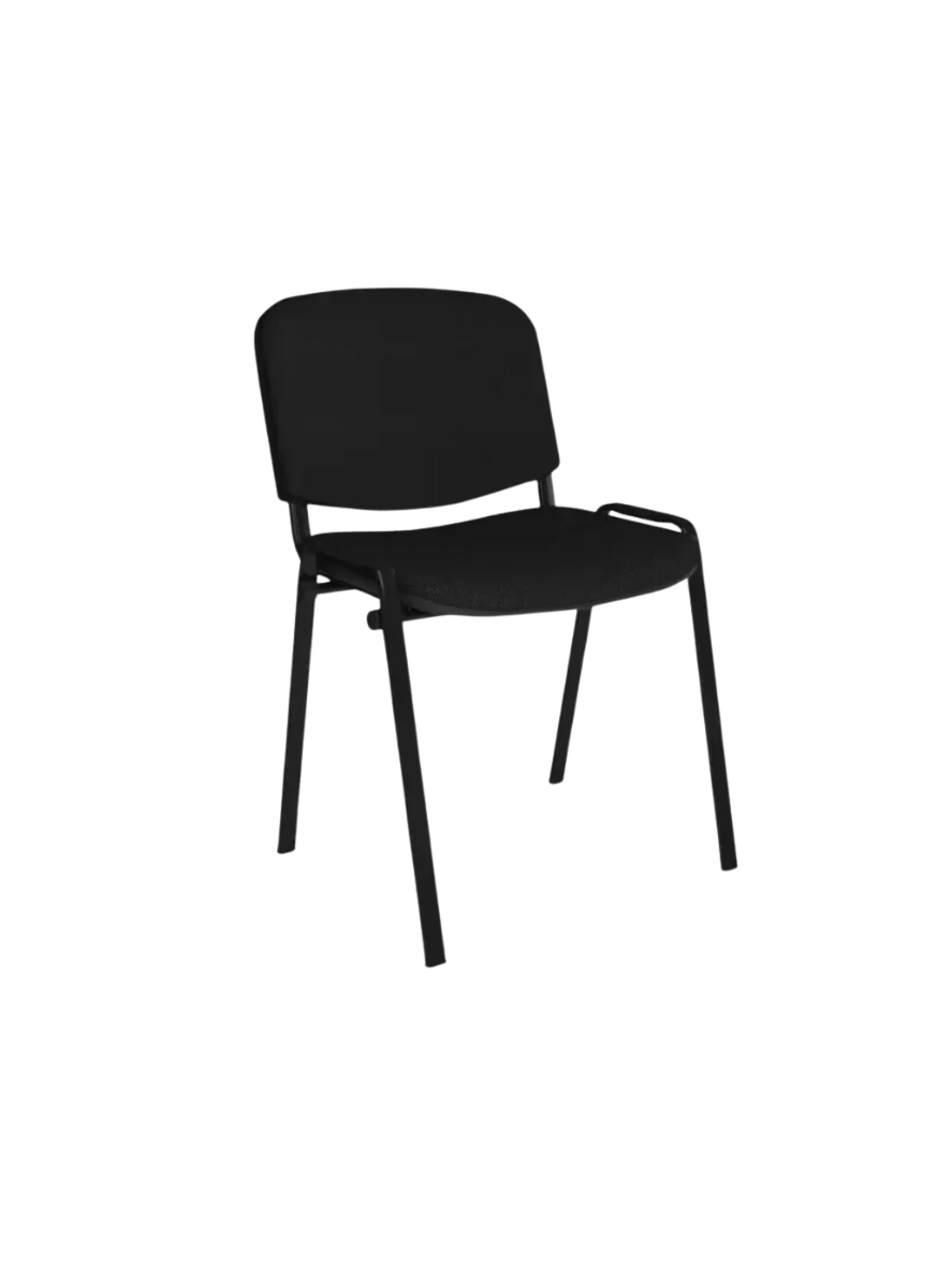 Stackable Taurus Charcoal fabric office chair black frame