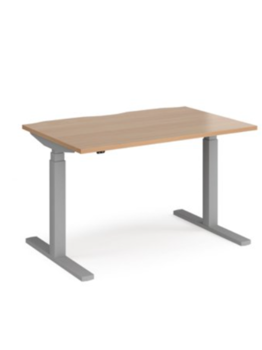 Elev8 2 single height adjustable straight frame, beam and columns with Tube foot design in Silver
