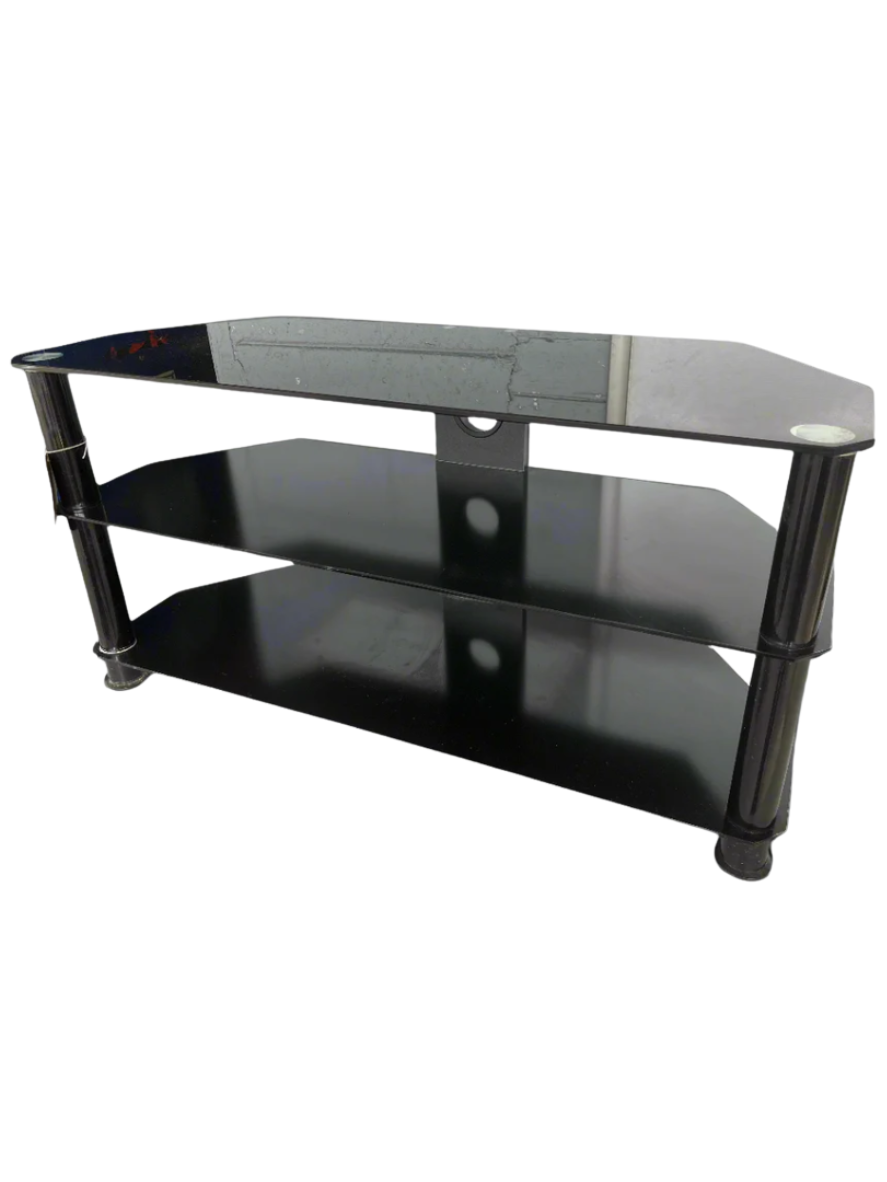 Black glass tiered TV unit  2125