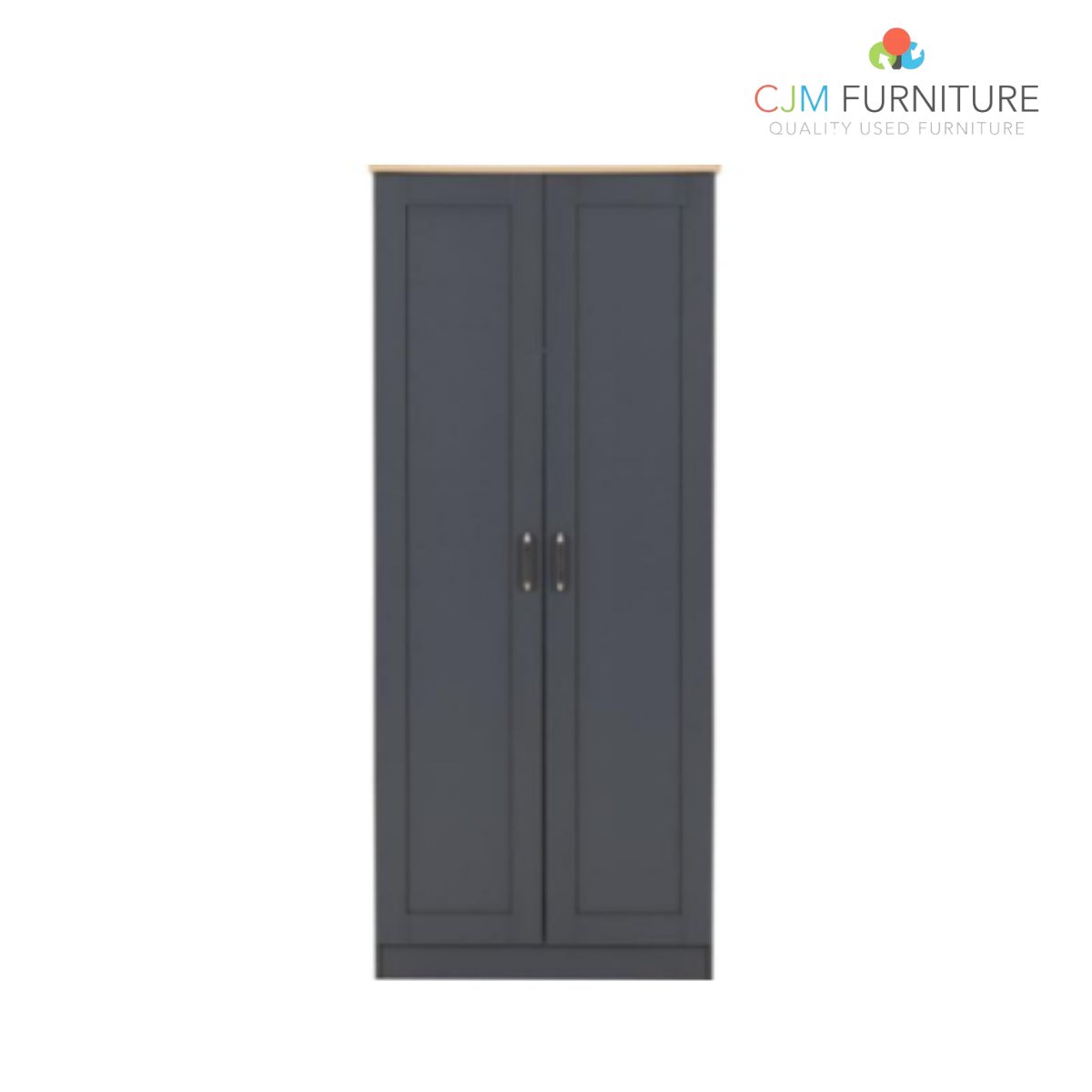 NEW Portland 2 Door Wardrobe - grey/oak effect EUR 225.00 Flatpack or EUR 275.00 Assembled