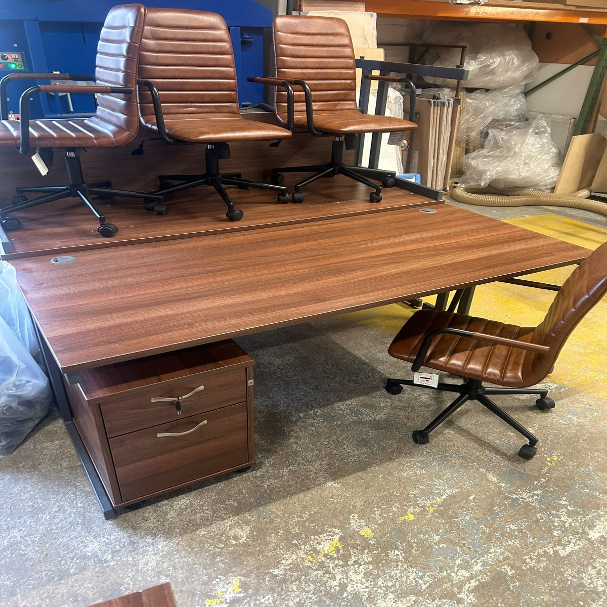 Straight desk 188 with fixed pedestal  (1800mm x 800mm)