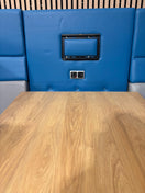 Switch 4 Seater Blue &amp; Grey Leatherette Ziggy Meeting Booth 2 image