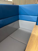 Switch 4 Seater Blue &amp; Grey Leatherette Ziggy Meeting Booth 3 image