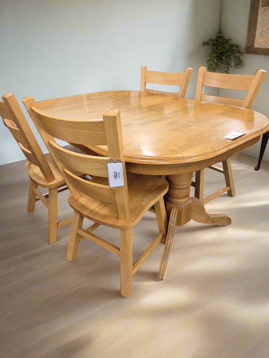 Rubberwood dining table and chairs bundle