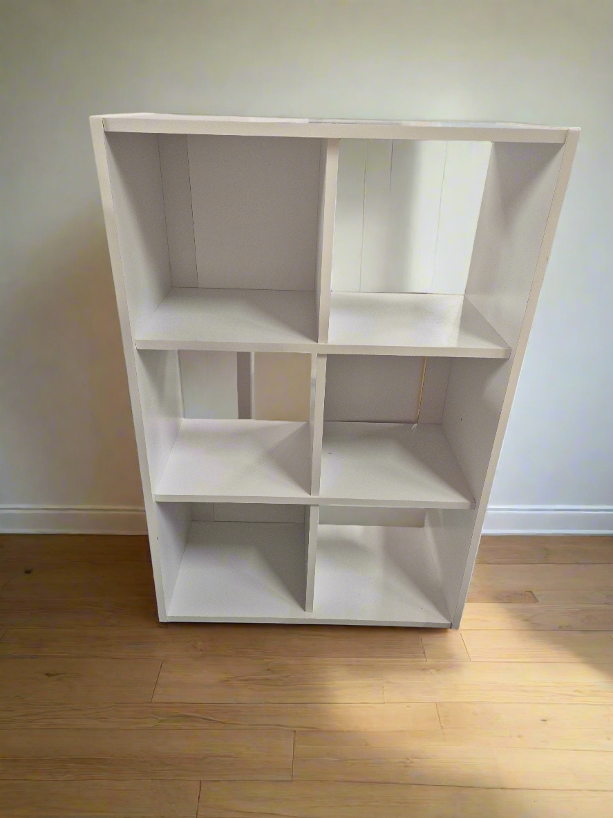 White storage unit with 6 shelves 2125