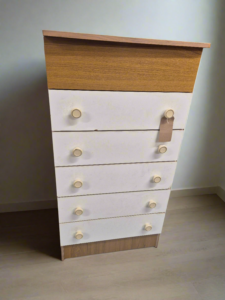 5 drawer laminate chest of drawers with chest top 2125
