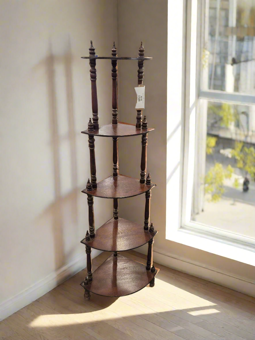 Tiered corner mahogany whatnot 2125