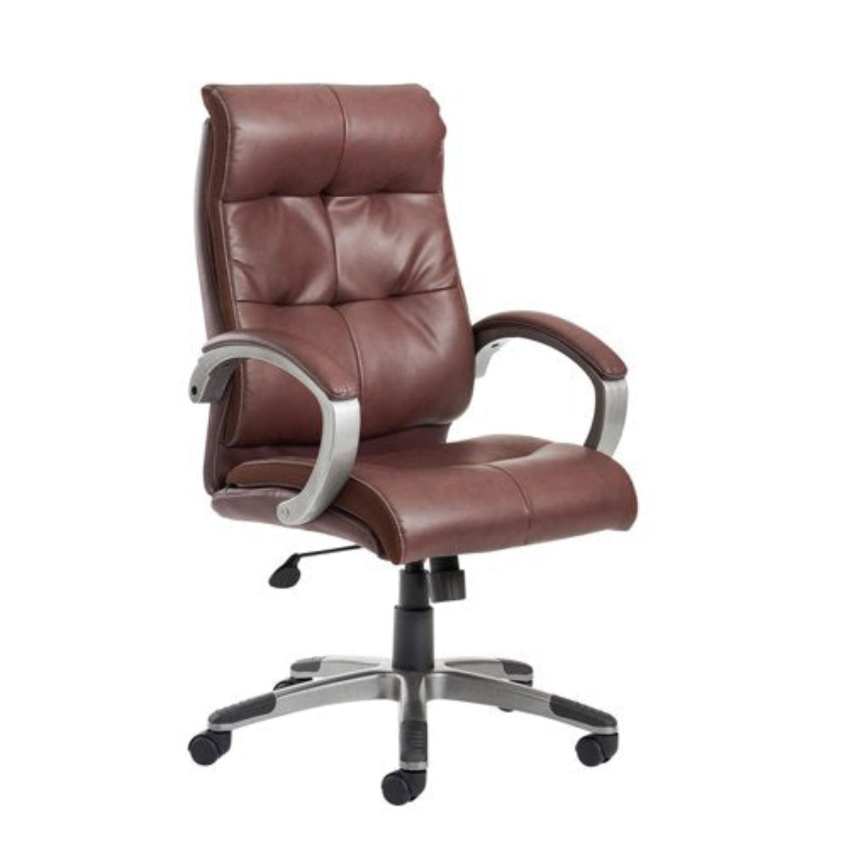 Cantania managers chair in brown leather faced
