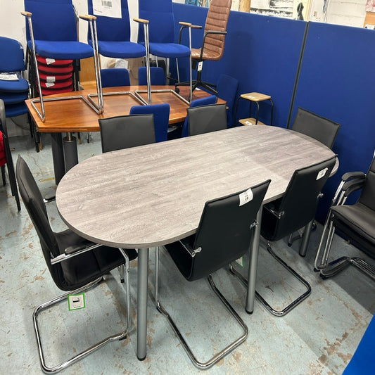 arrow head grey oak Boardroom table