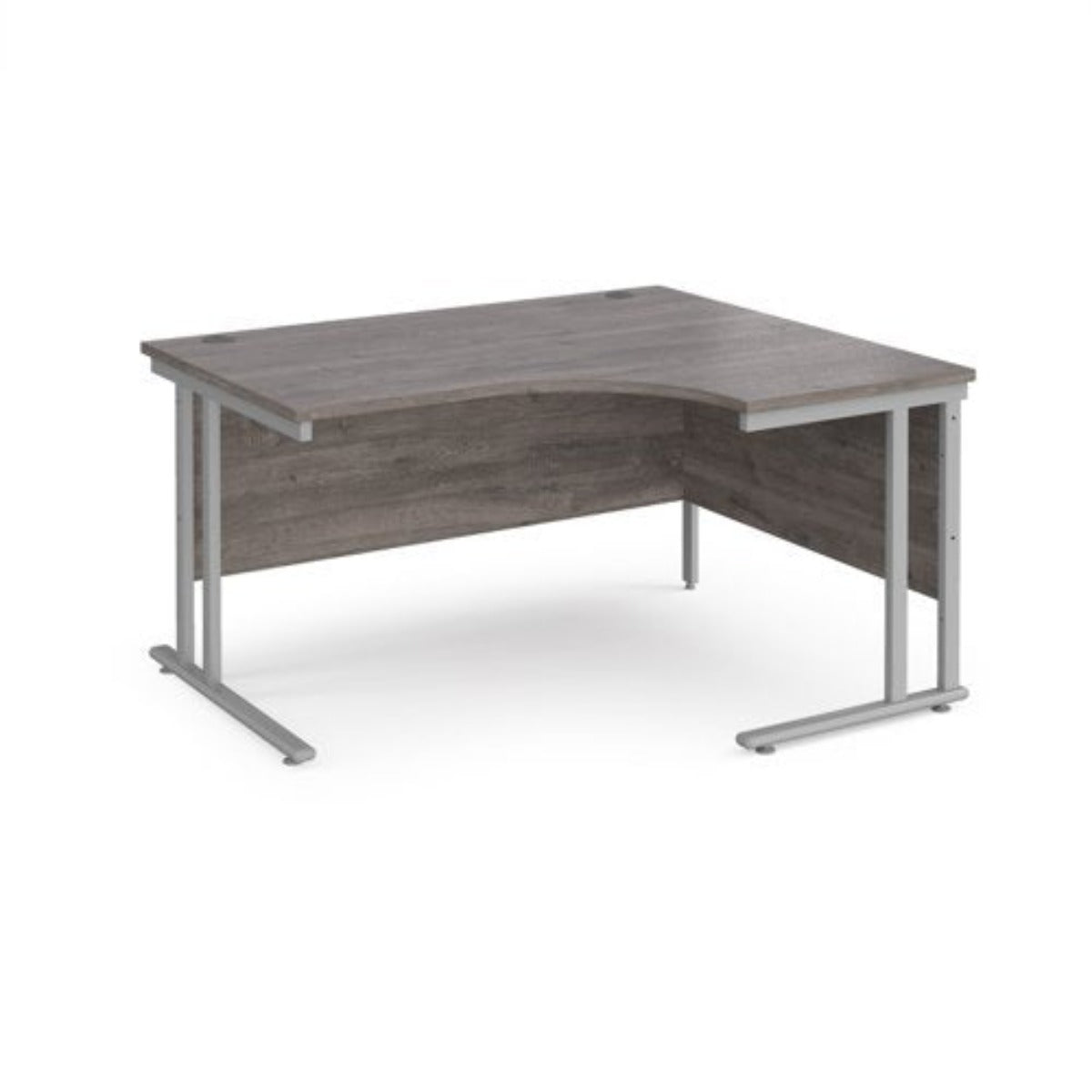 Right hand radial desk 1612  (1600mm x 1200mm) - Grey Oak