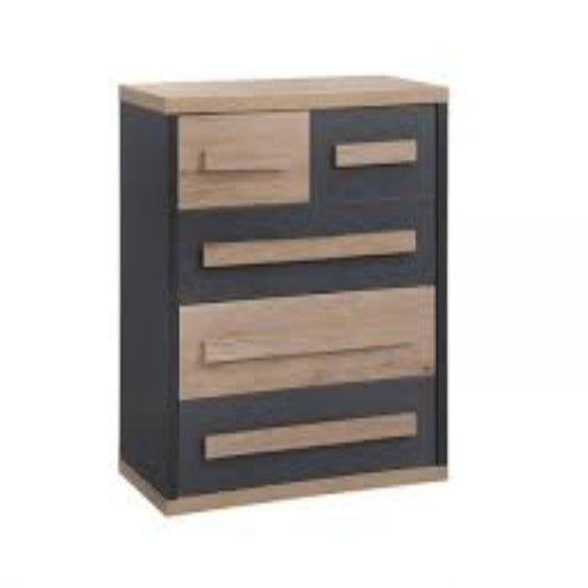 NEW SPECIAL Darcy 3+2 grey and oak laminate chest of dwrs - FLAT PACKED PRICE ONLY - ASSEMBLY extra €45.00