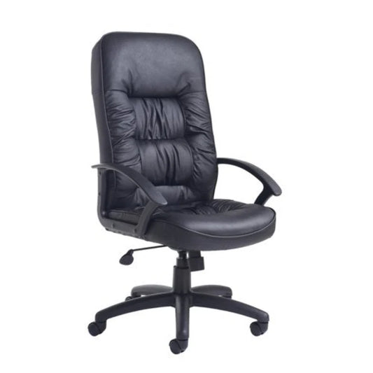 NEW King Man Leather Chair - Black