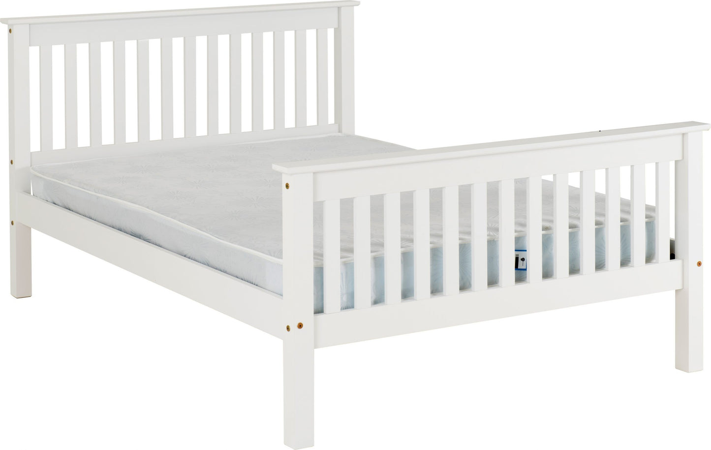 NEW Monaco 4ft high end bed frame- White