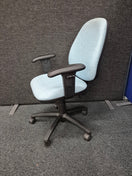 Switch Vantage bespoke blue swivel chair 2 levers height adjustable arms 3 image